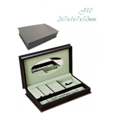 Collection box  (Grey+Black/Green,  Embossing Paper+Embossing Paper/PP/PP)